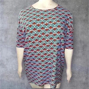 Lularoe women’s multicolored patterned plus size top size XL
